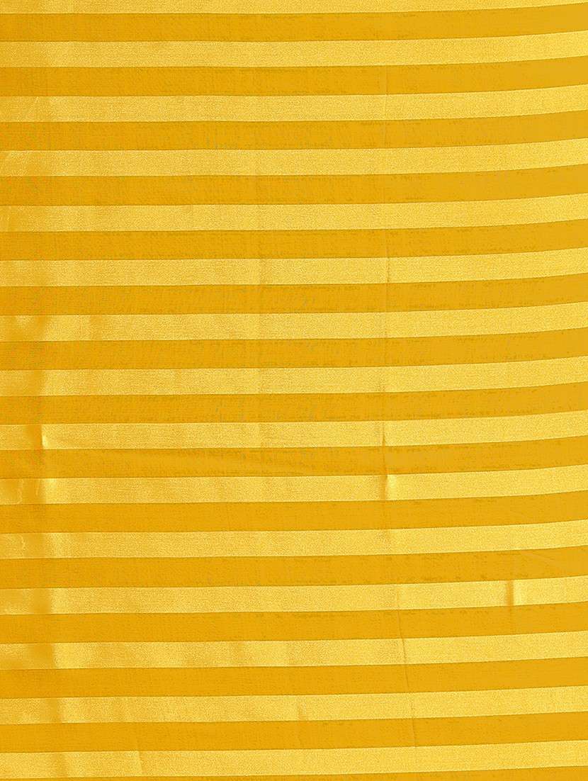 women striped plain saree with blouse - 22050295 -  Standard Image - 5