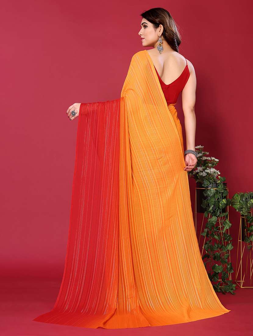 women ombre printed saree with blouse - 22050322 -  Standard Image - 3
