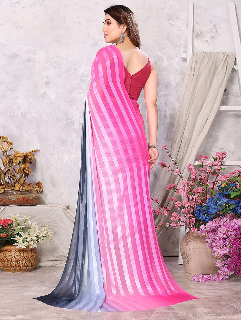 women ombre printed saree with blouse - 22050324 -  Standard Image - 3