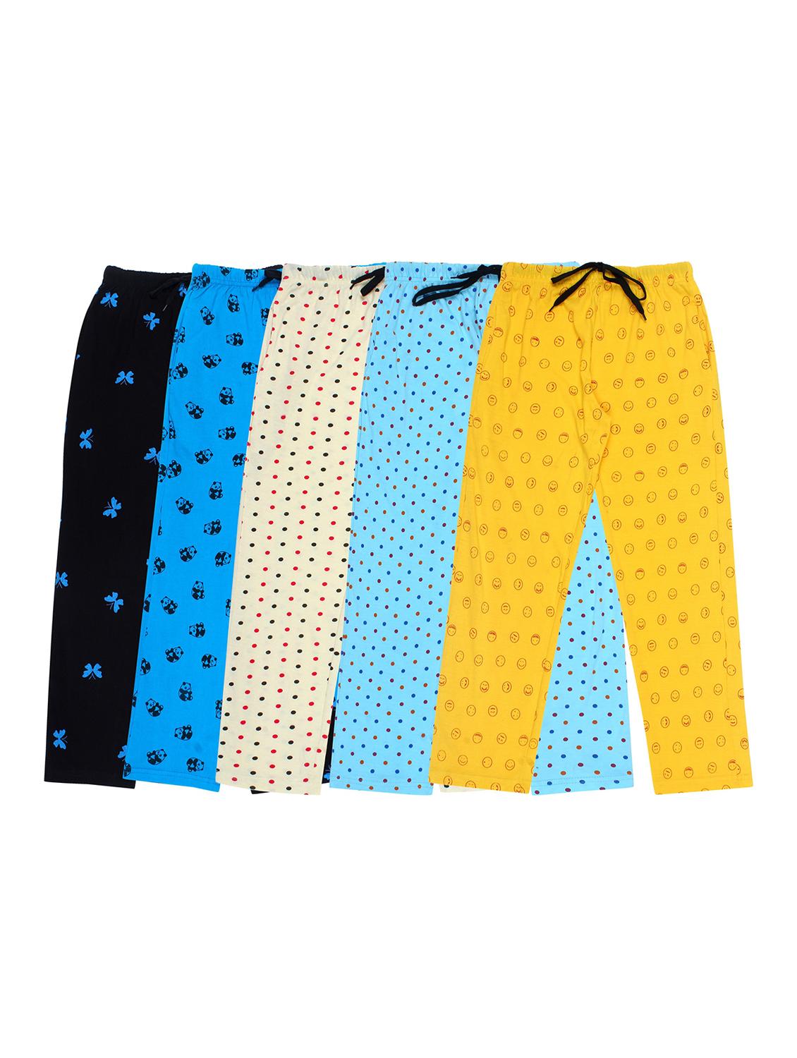 boys pack of 4 printed mid rise pyjamas