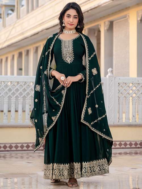 women embroidered long sleeve kurta dupatta set - 22051753 -  Standard Image - 0
