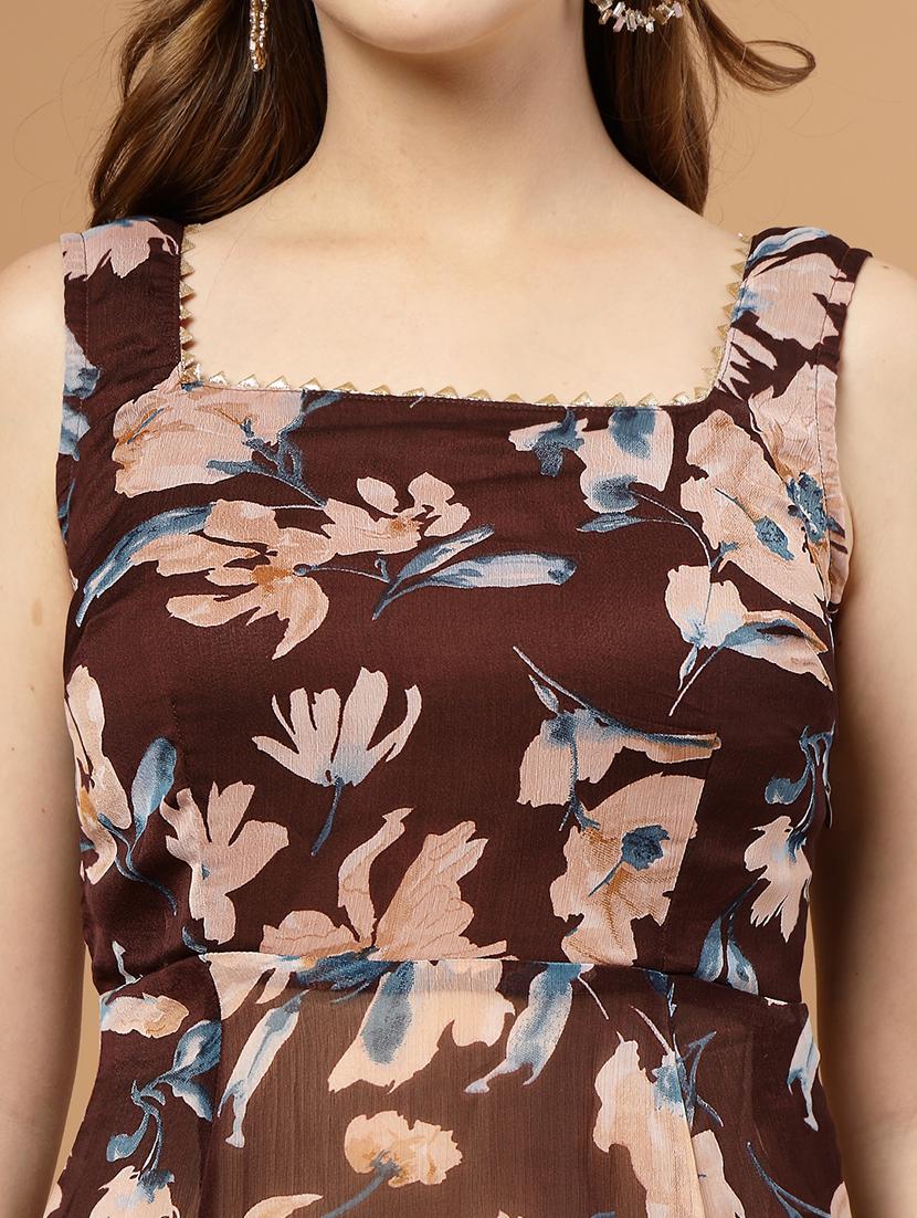 women floral print sleeveless ethnic co-ord set - 22051874 - Standard Image - 5