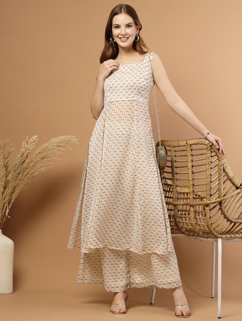 women printed sleeveless ethnic co-ord set - 22051877 - Zoom Image - 0