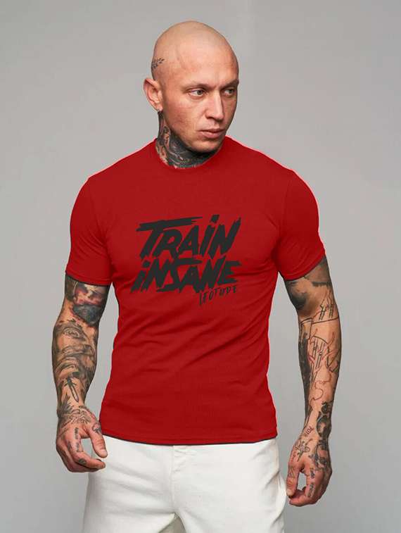 men printed short sleeve regular fit t-shirt