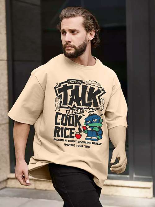 men printed short sleeve loose fit t-shirt - 22051908 - Standard Image - 0