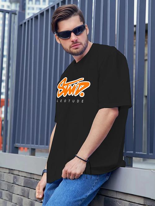 men printed short sleeve oversized t-shirt - 22051923 - Standard Image - 0