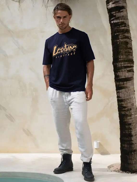 men printed short sleeve oversized t-shirt - 22051944 -  Standard Image - 3