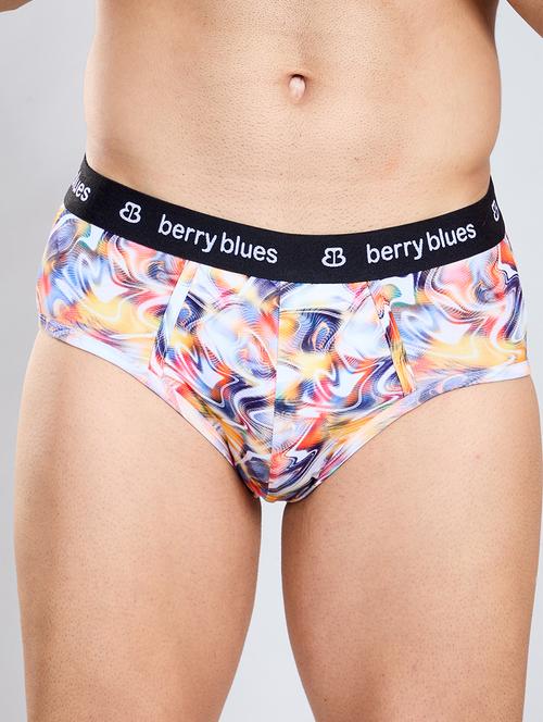 men printed mid rise brief - 22051946 - Standard Image - 0