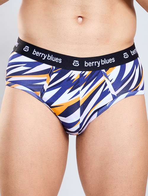 men printed mid rise brief - 22051951 - Standard Image - 0