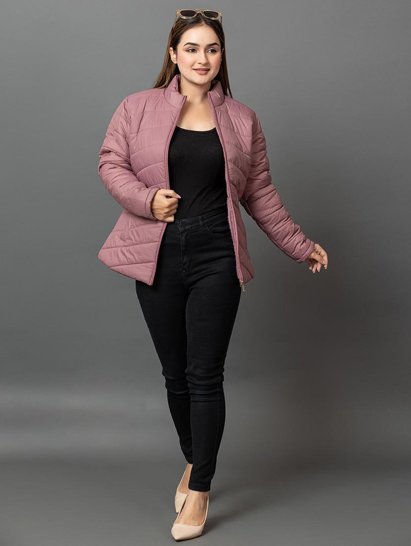 women solid long sleeve hooded parka jacket - 22051955 - Standard Image - 3