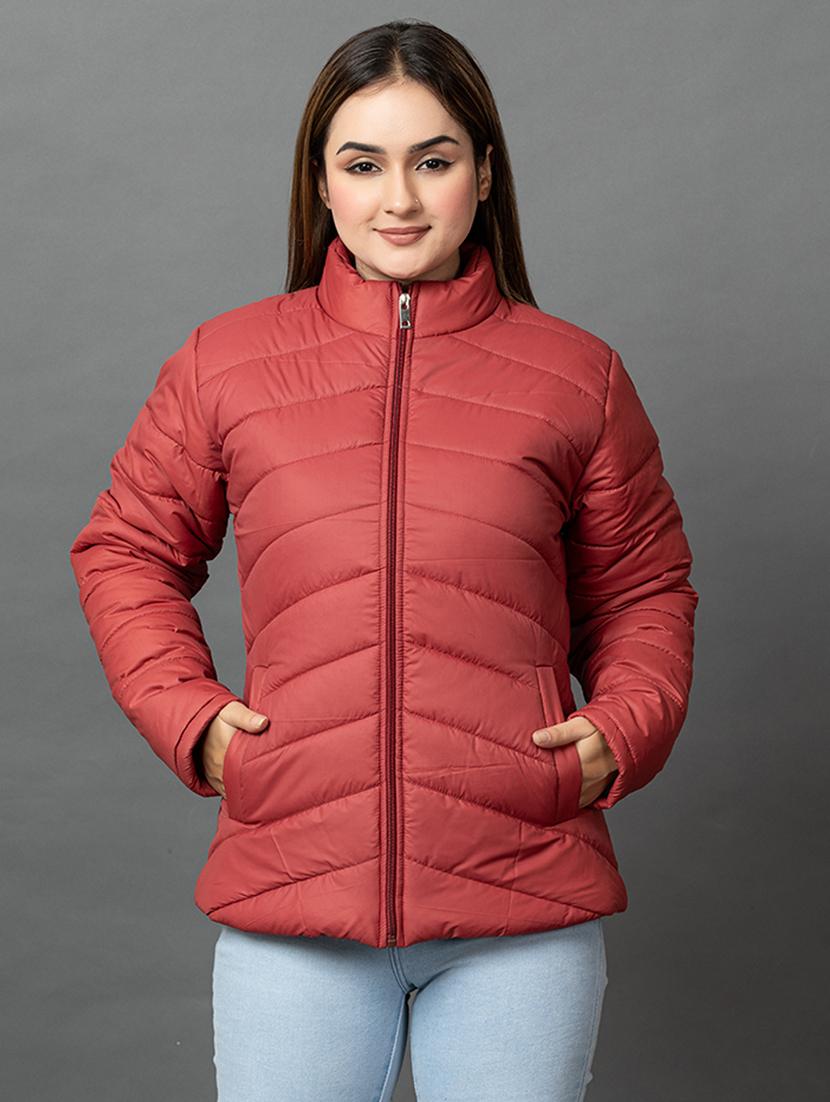 women solid long sleeve hooded parka jacket - 22051956 - Zoom Image - 0