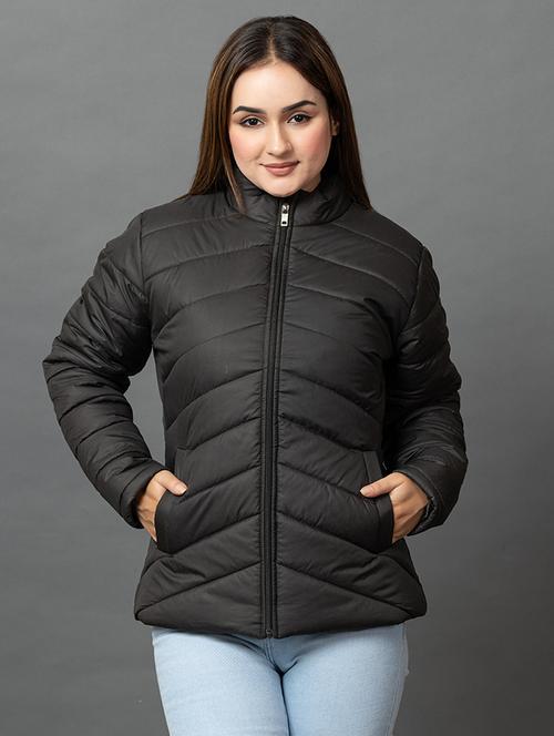 women solid long sleeve hooded parka jacket - 22051957 - Standard Image - 0