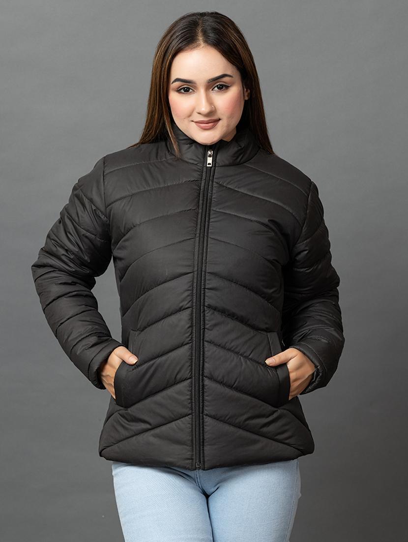 women solid long sleeve hooded parka jacket - 22051957 - Zoom Image - 0