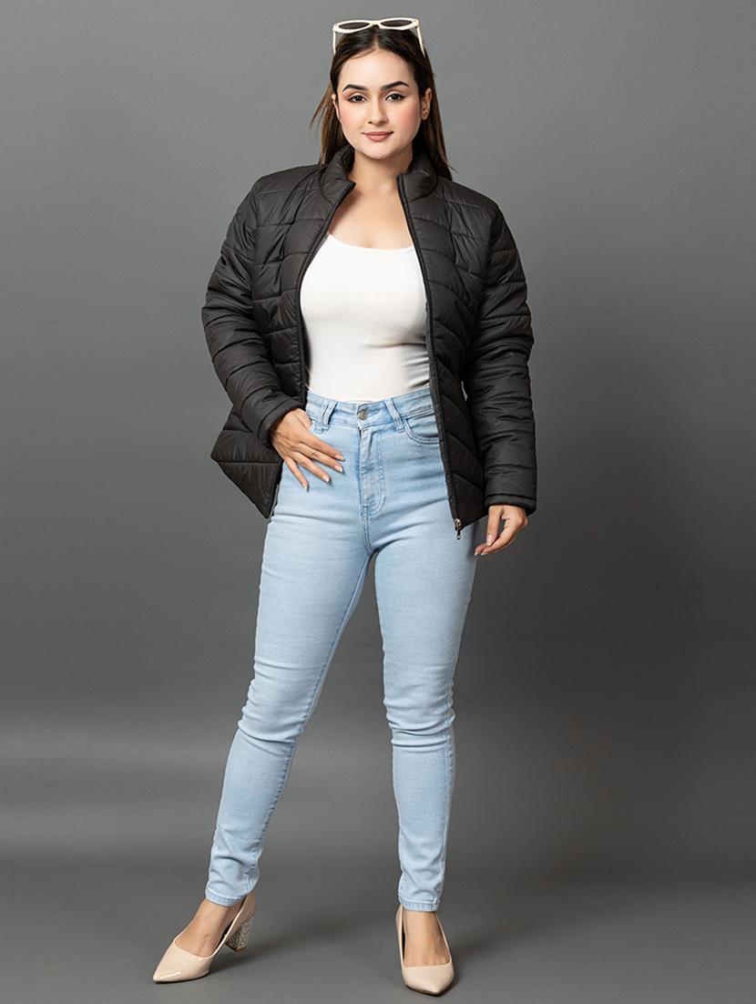 women solid long sleeve hooded parka jacket - 22051957 - Standard Image - 3