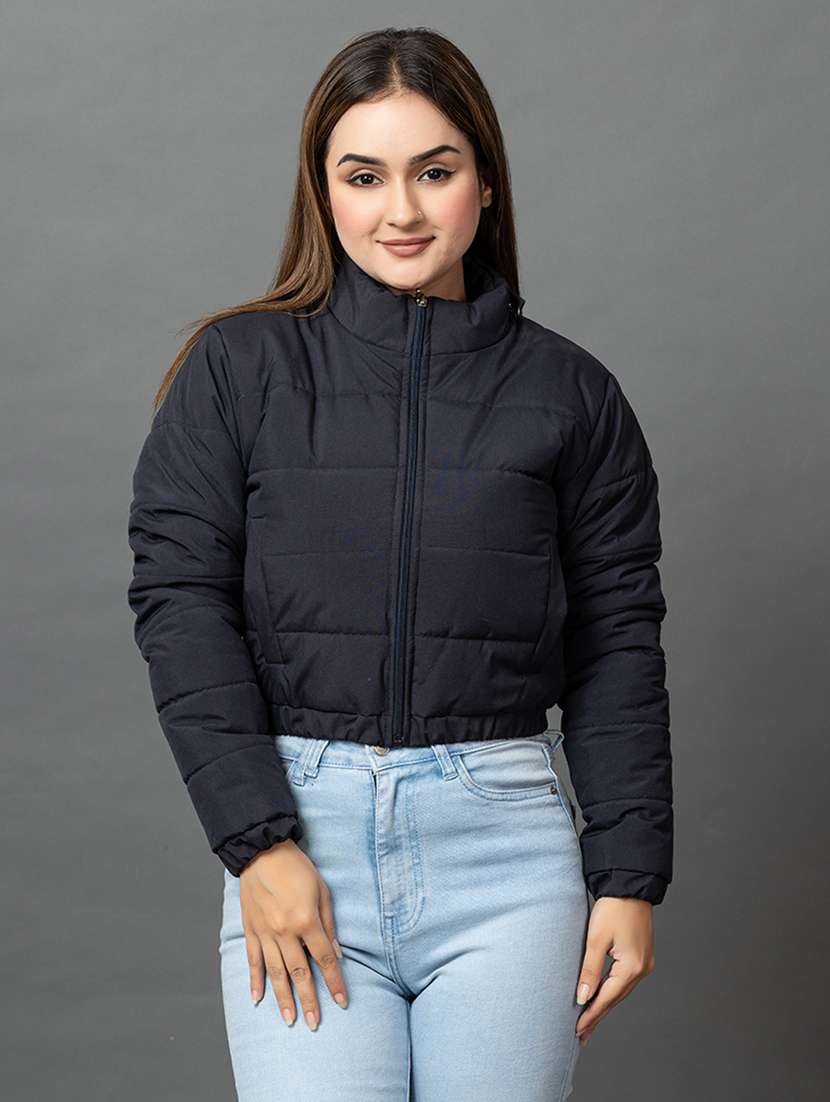 women solid long sleeve hooded parka jacket - 22051961 -  Zoom Image - 0