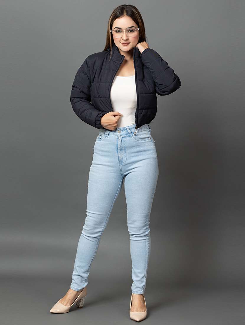 women solid long sleeve hooded parka jacket - 22051961 - Standard Image - 3