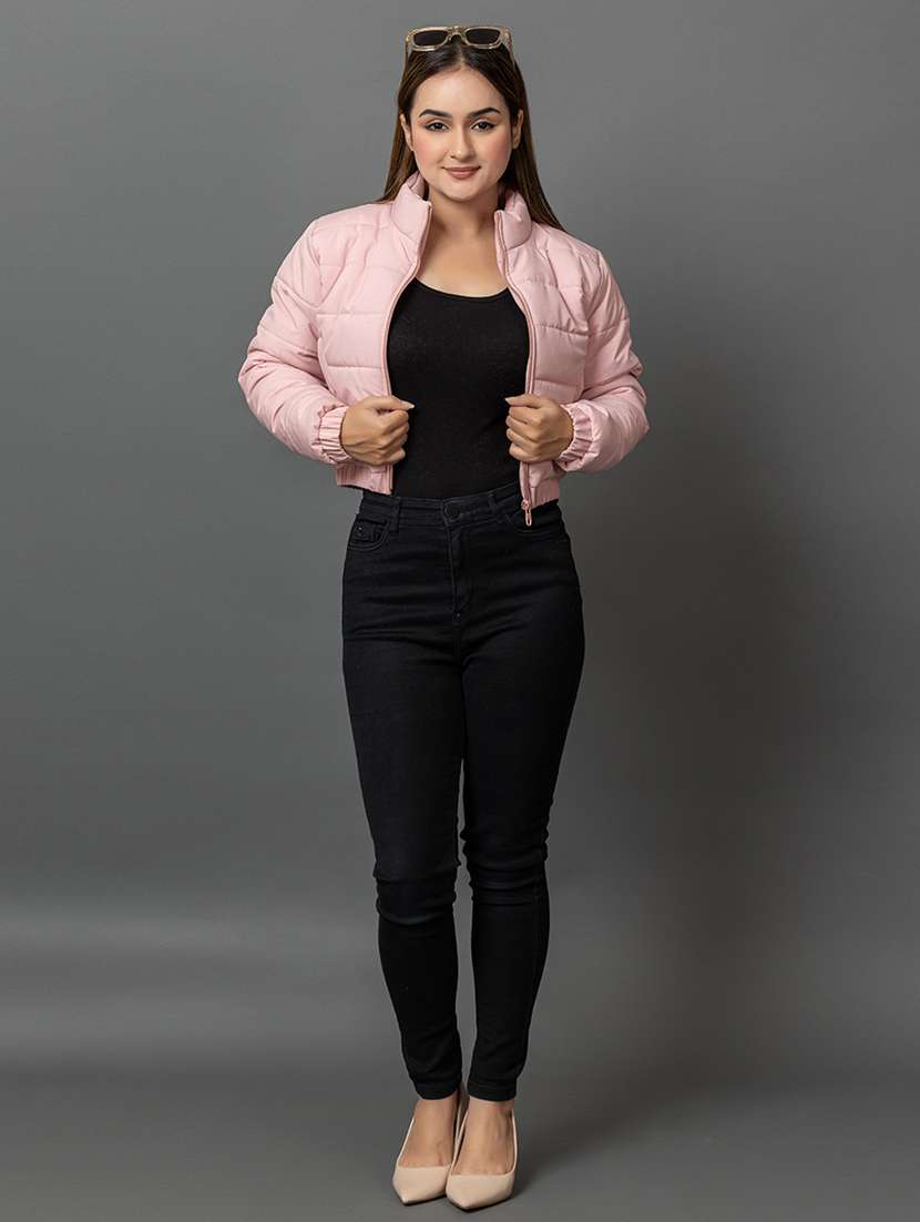 women solid long sleeve hooded parka jacket - 22051962 - Standard Image - 3