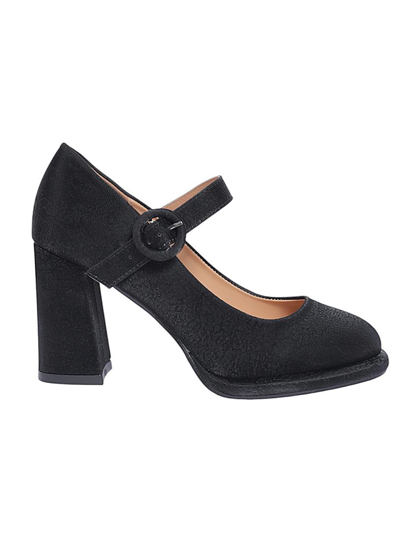 black synthetic ankle strap sandals - 22051988 - Standard Image - 3