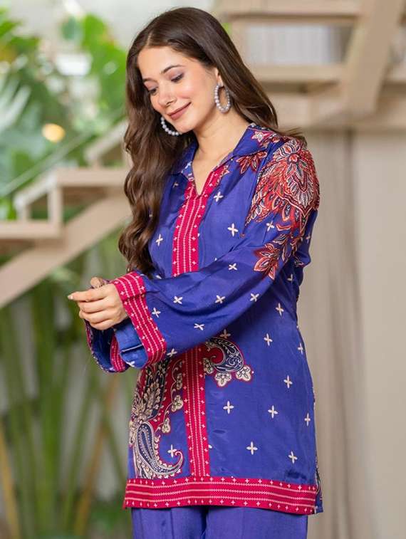 women long sleeve regular fit ethnic co-ord set - 22052034 - Standard Image - 5