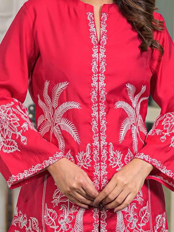 women long sleeve regular fit ethnic co-ord set - 22052037 - Standard Image - 5