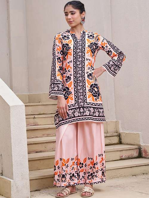 women long sleeve regular fit ethnic co-ord set - 22052043 - Standard Image - 0