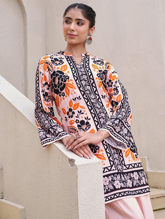women long sleeve regular fit ethnic co-ord set - 22052043 - Standard Image - 3