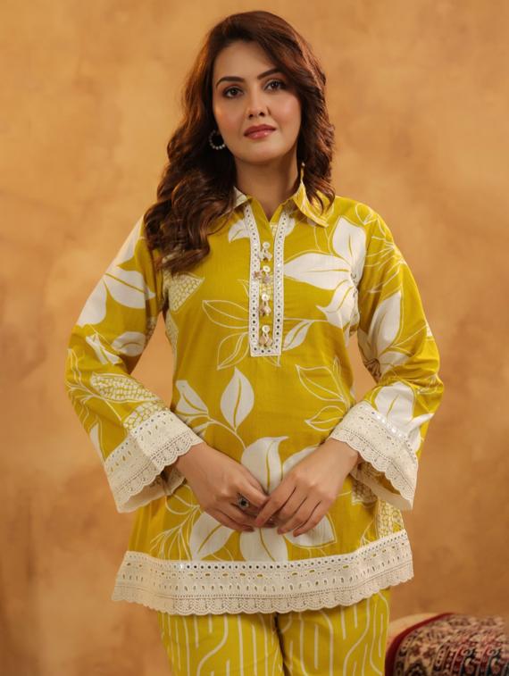 women long sleeve regular fit ethnic co-ord set - 22052044 - Standard Image - 5