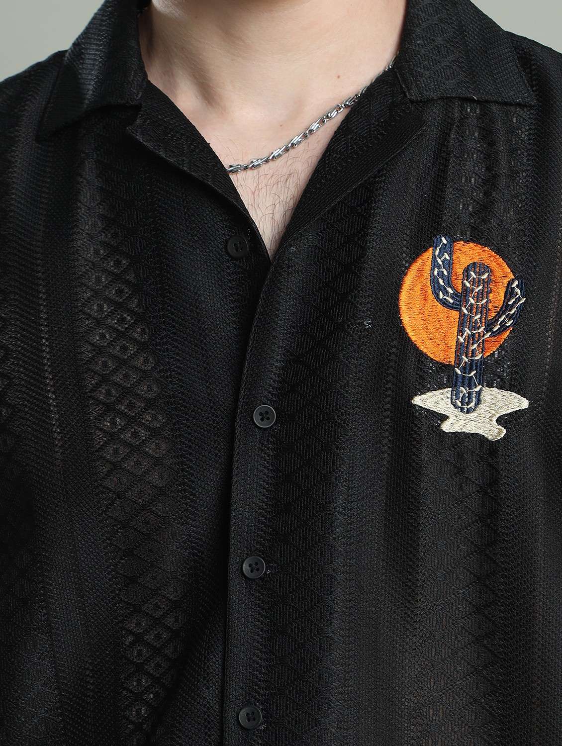 men self designed short sleeve regular fit shirt - 22052072 -  Standard Image - 5