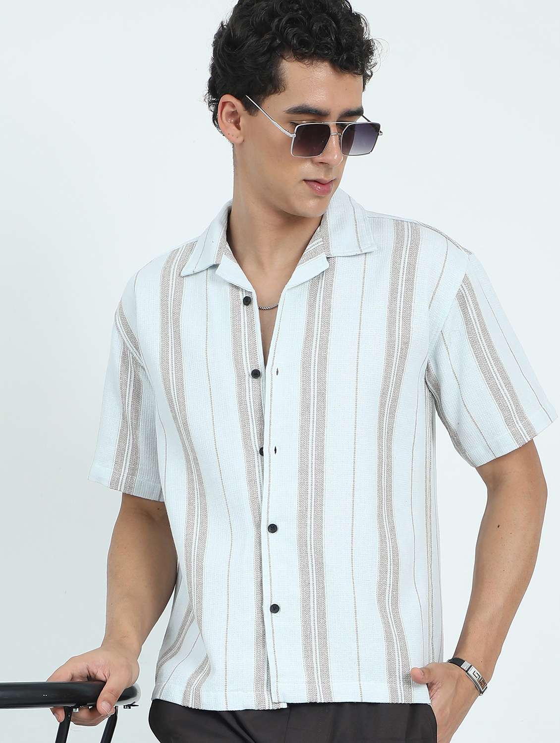 men striped short sleeve regular fit t-shirt