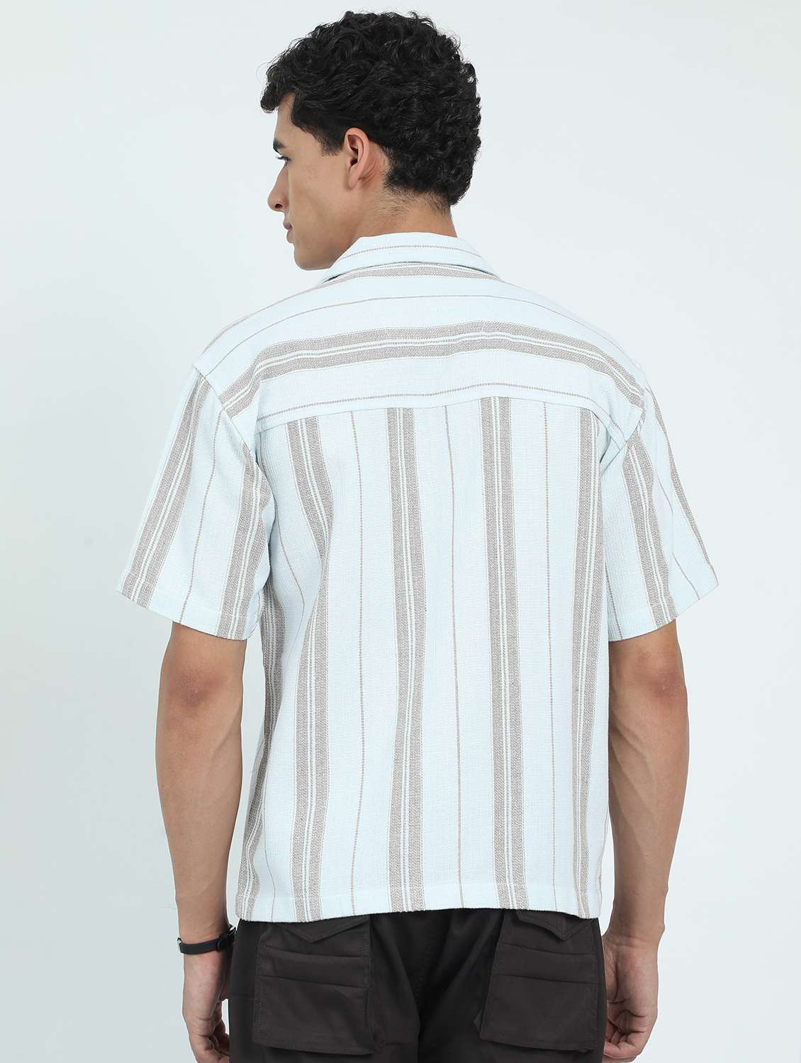 men striped short sleeve regular fit t-shirt - 22052106 -  Standard Image - 3