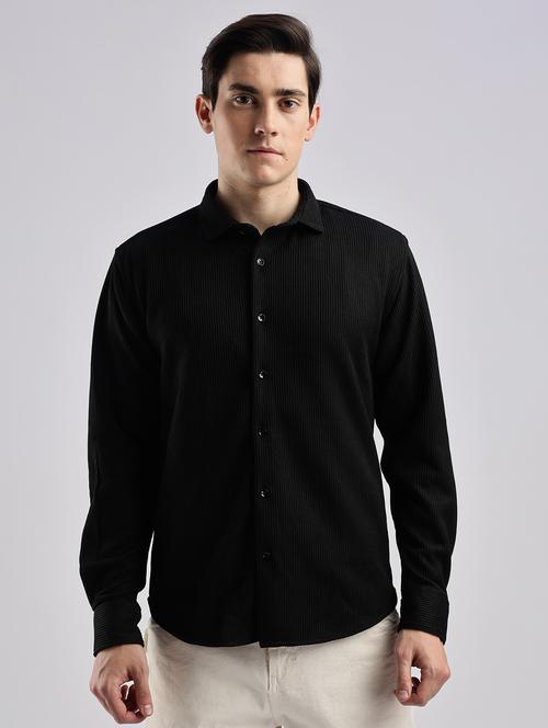 men solid collared short sleeve regular fit shirt - 22052234 - Standard Image - 0