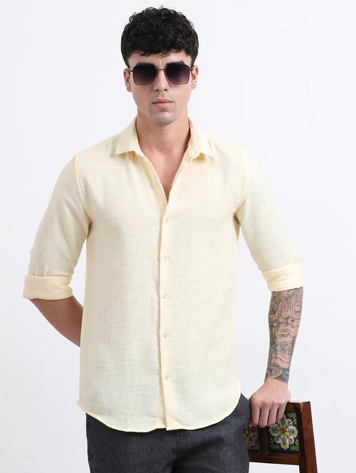 men solid collared short sleeve regular fit shirt - 22052250 - Standard Image - 0