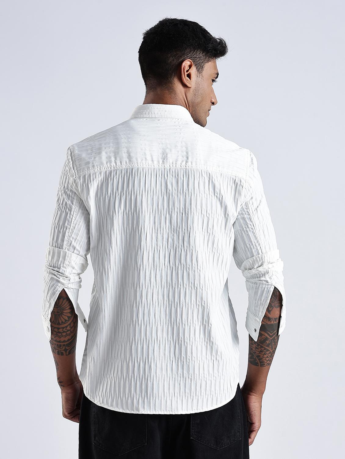 men solid collared long sleeve regular fit shirt - 22052270 - Standard Image - 3