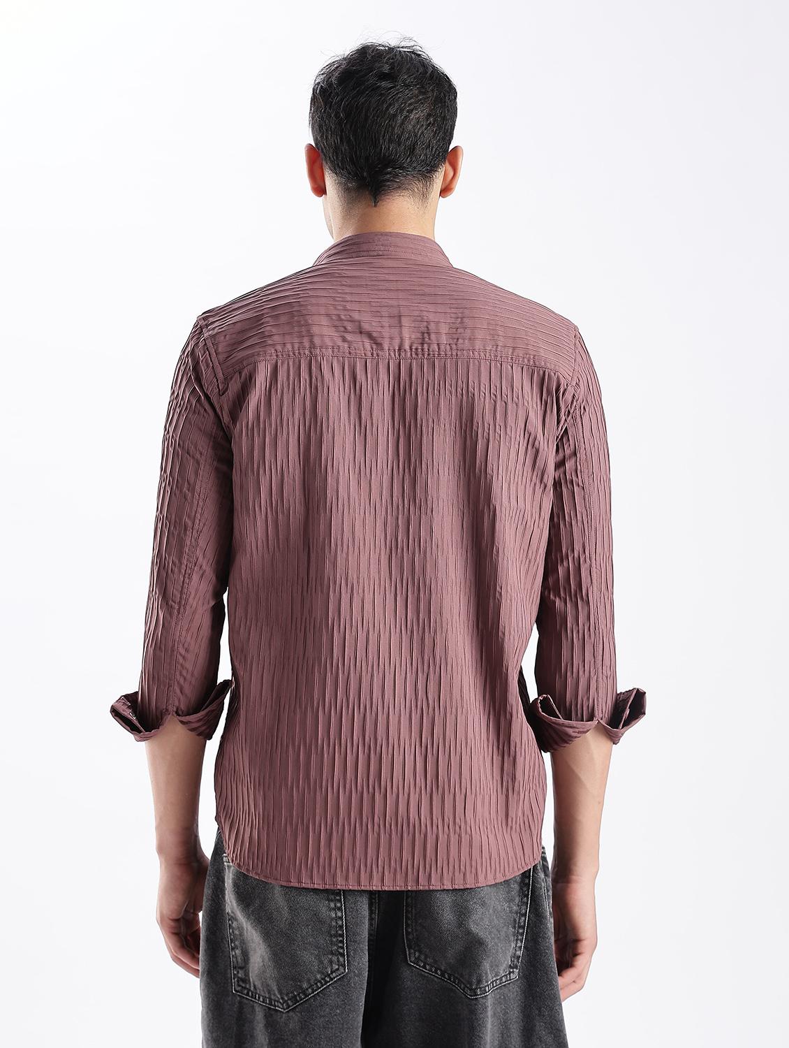men solid collared long sleeve regular fit shirt - 22052271 - Standard Image - 3