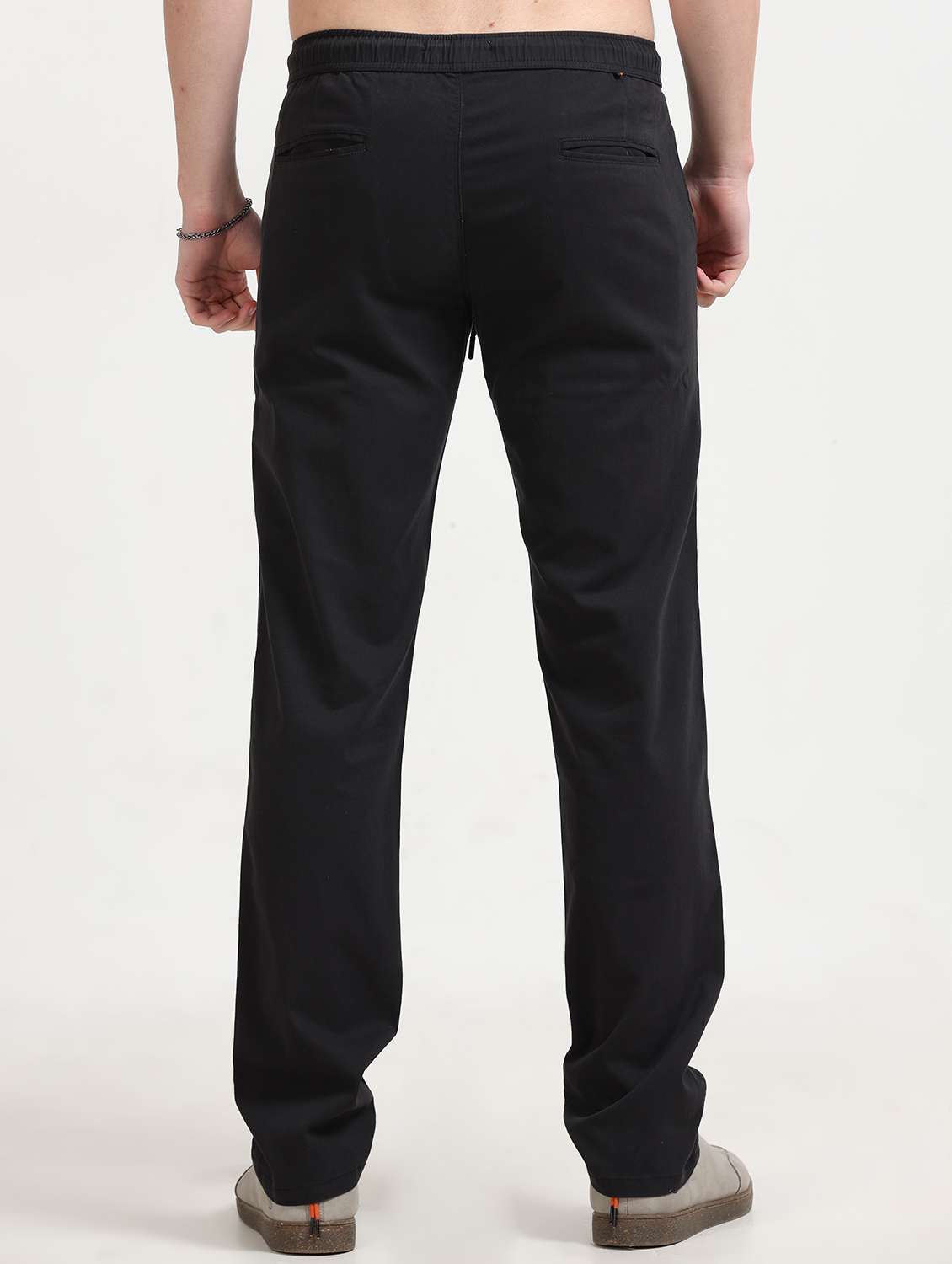 men solid mid rise straight fit chinos  - 22052462 -  Standard Image - 3