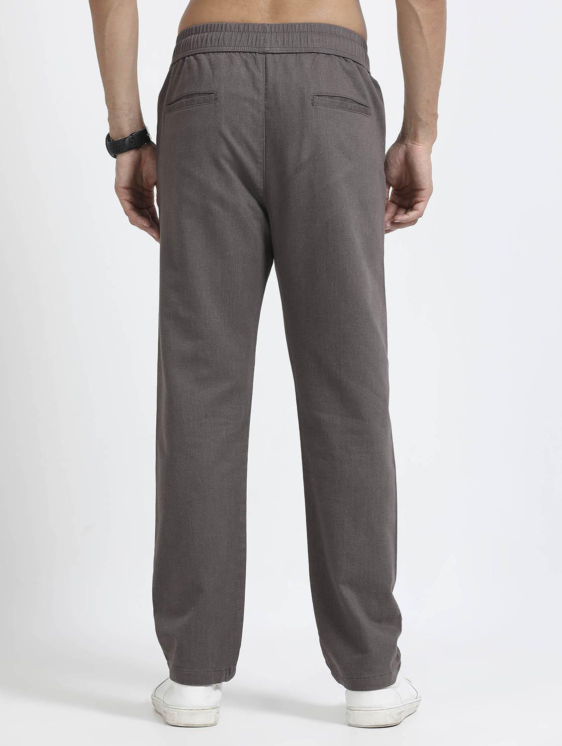 men solid mid rise straight fit chinos - 22052469 - Standard Image - 3