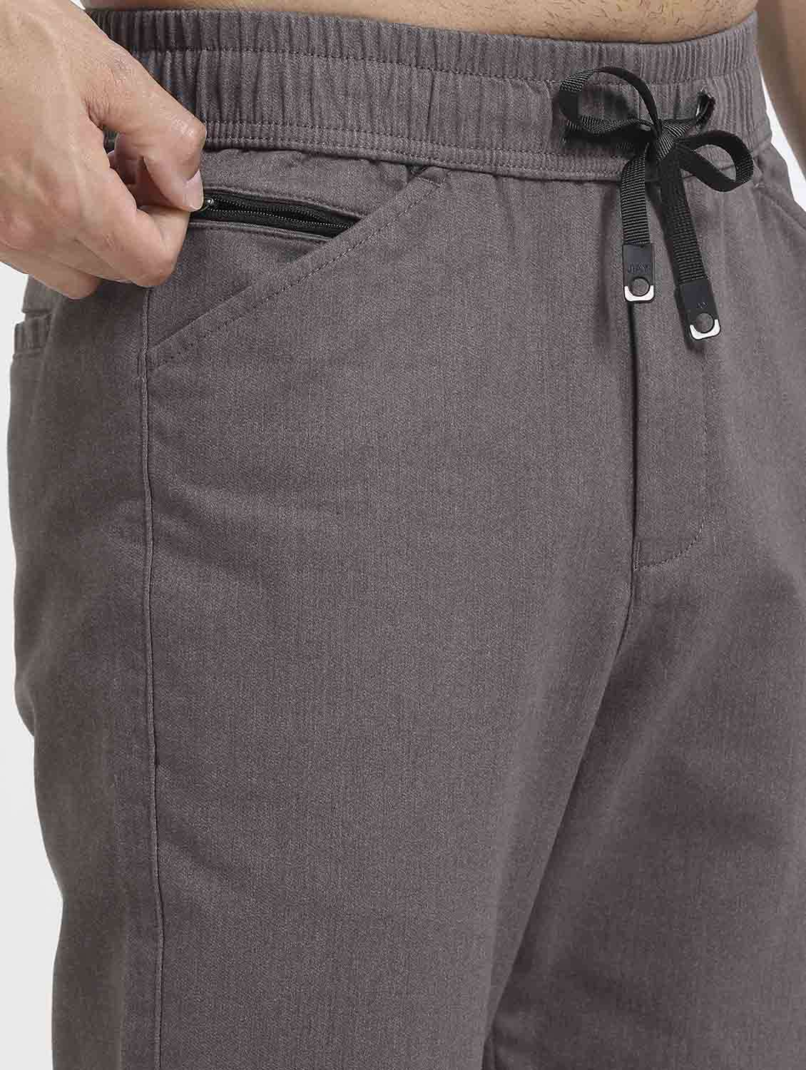 men solid mid rise straight fit chinos - 22052469 - Standard Image - 5