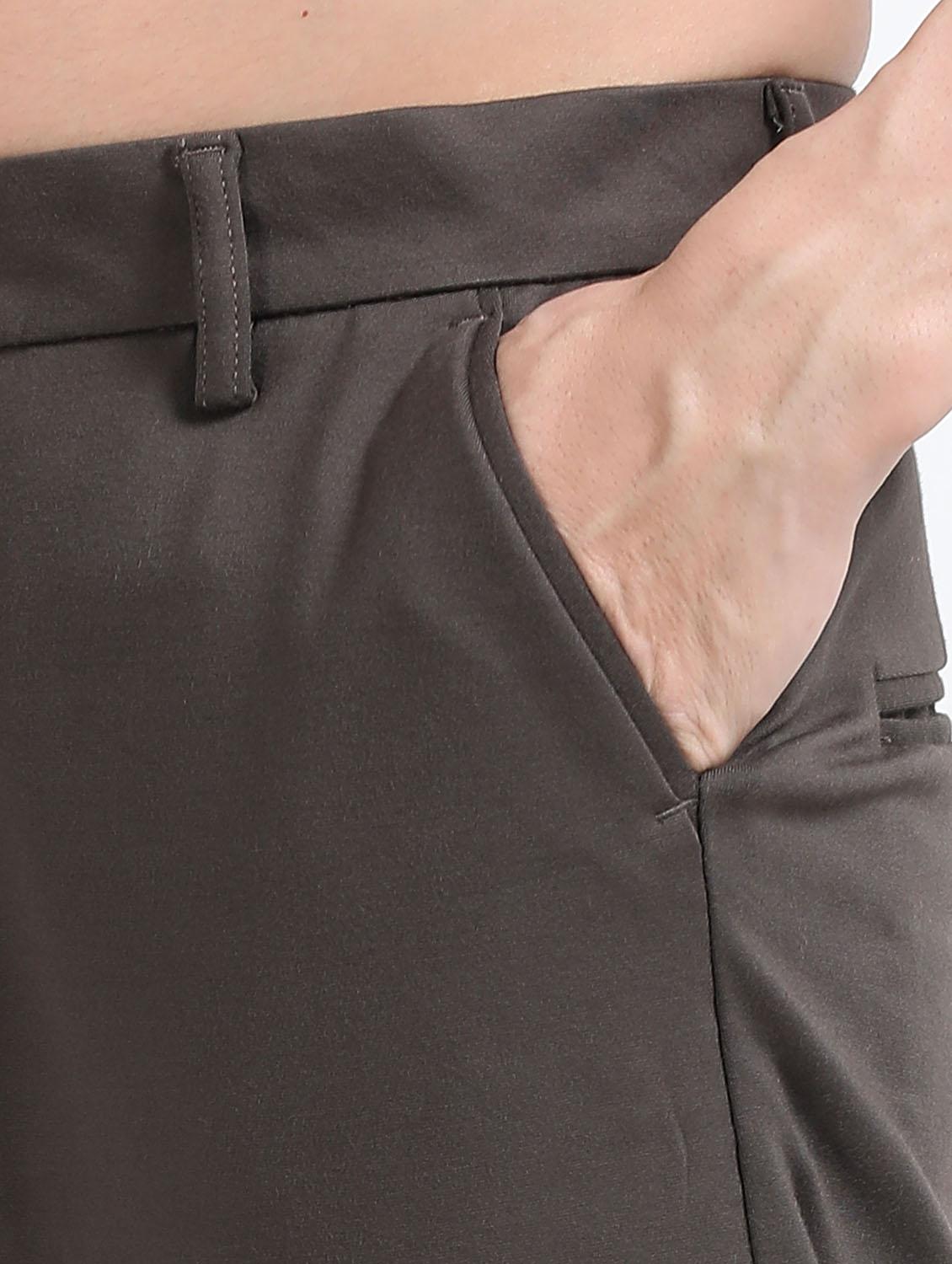 men solid mid rise straight fit chinos - 22052480 - Standard Image - 3