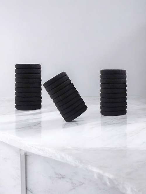 pack of 30 black solid rubber bands - 22052614 - Standard Image - 0