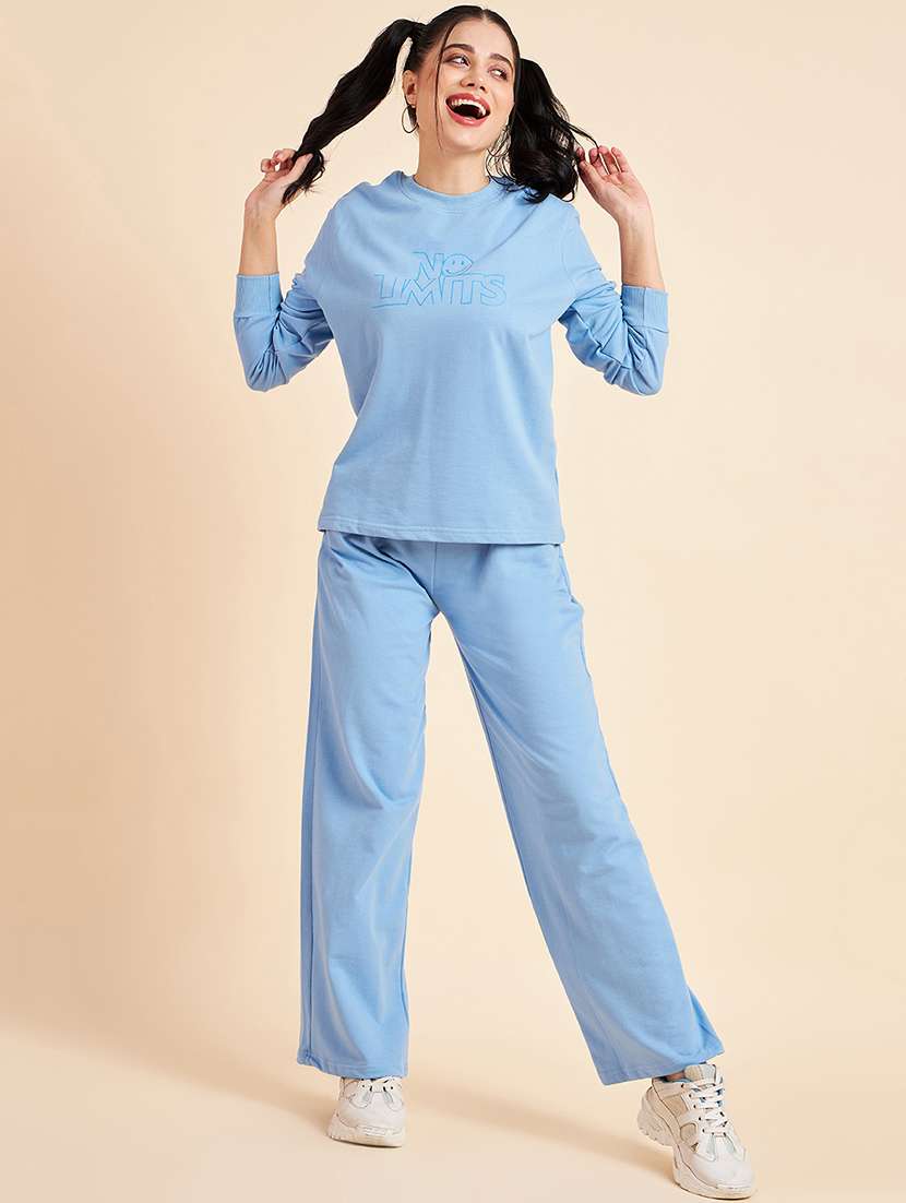 women printed long sleeve active wear co-ord set