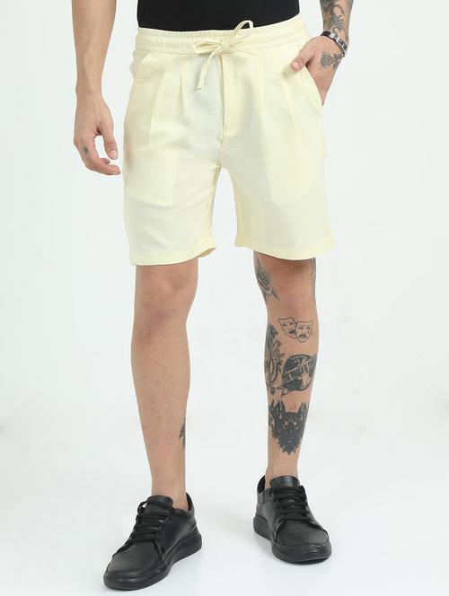 men solid mid rise regular fit short - 22052637 -  Standard Image - 0