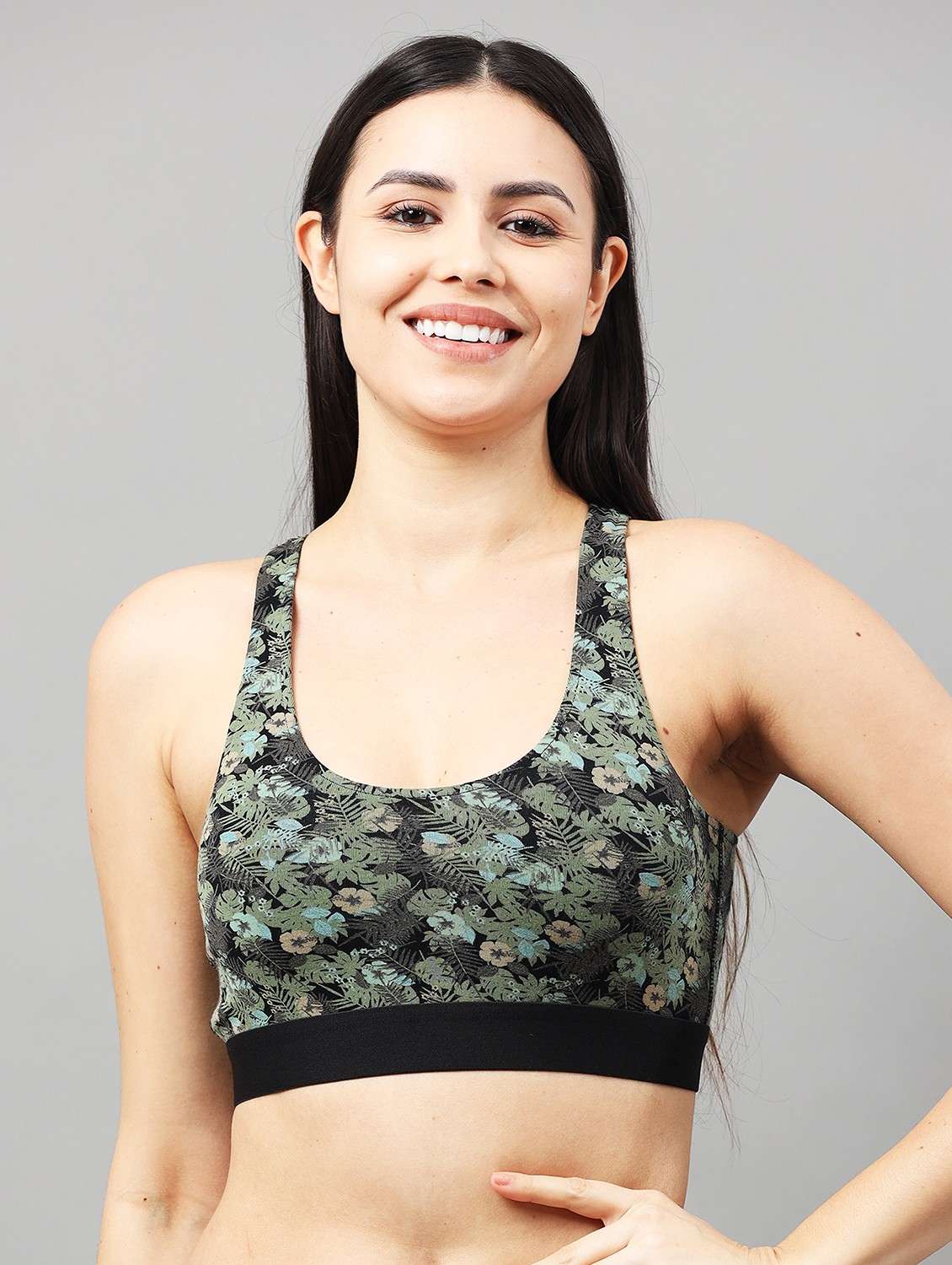 women non padded racerback sports bra - 22052673 - Zoom Image - 0