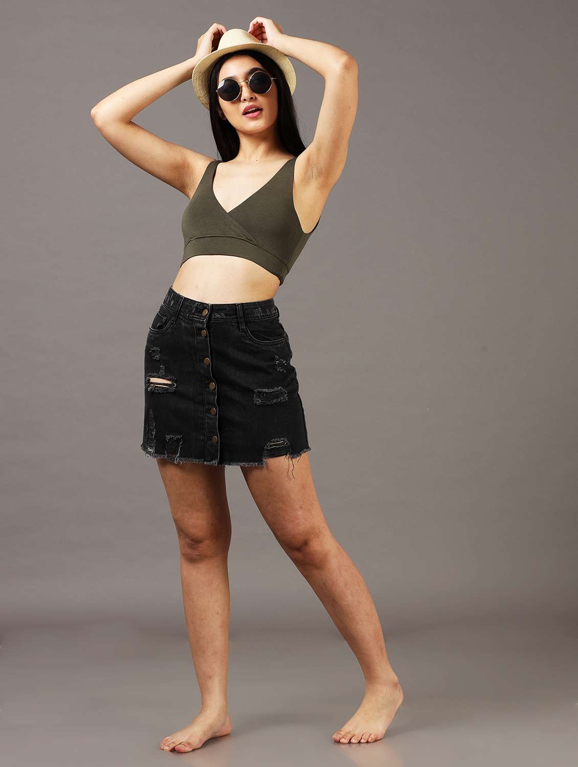 women solid non padded sports bra - 22052676 -  Standard Image - 3