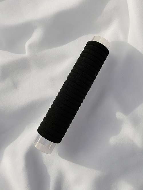 set of black solid rubber bands - 22052702 - Standard Image - 0