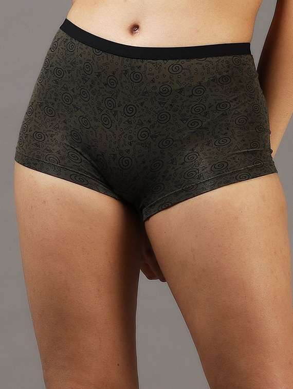 women printed mid rise boy shorts - 22052871 -  Zoom Image - 0