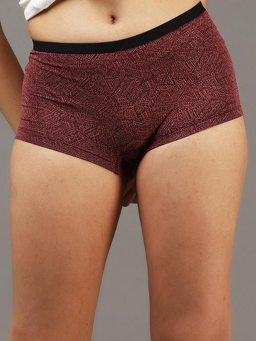 women printed mid rise boy shorts - 22052877 - Standard Image - 0