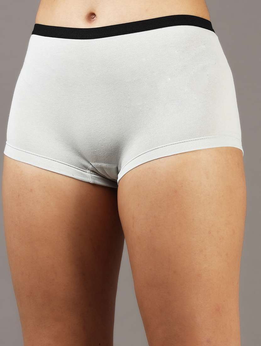 women solid mid rise boy shorts - 22052880 - Zoom Image - 0