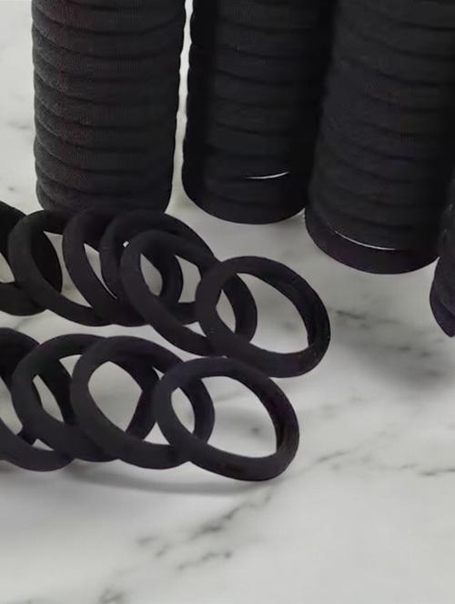 set of black solid rubber bands - 22052885 - Standard Image - 0