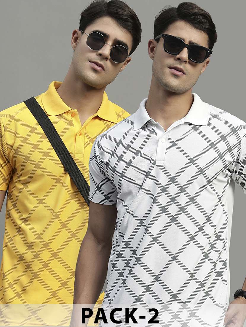 men pack of 2 short sleeve regular fit polo t-shirt