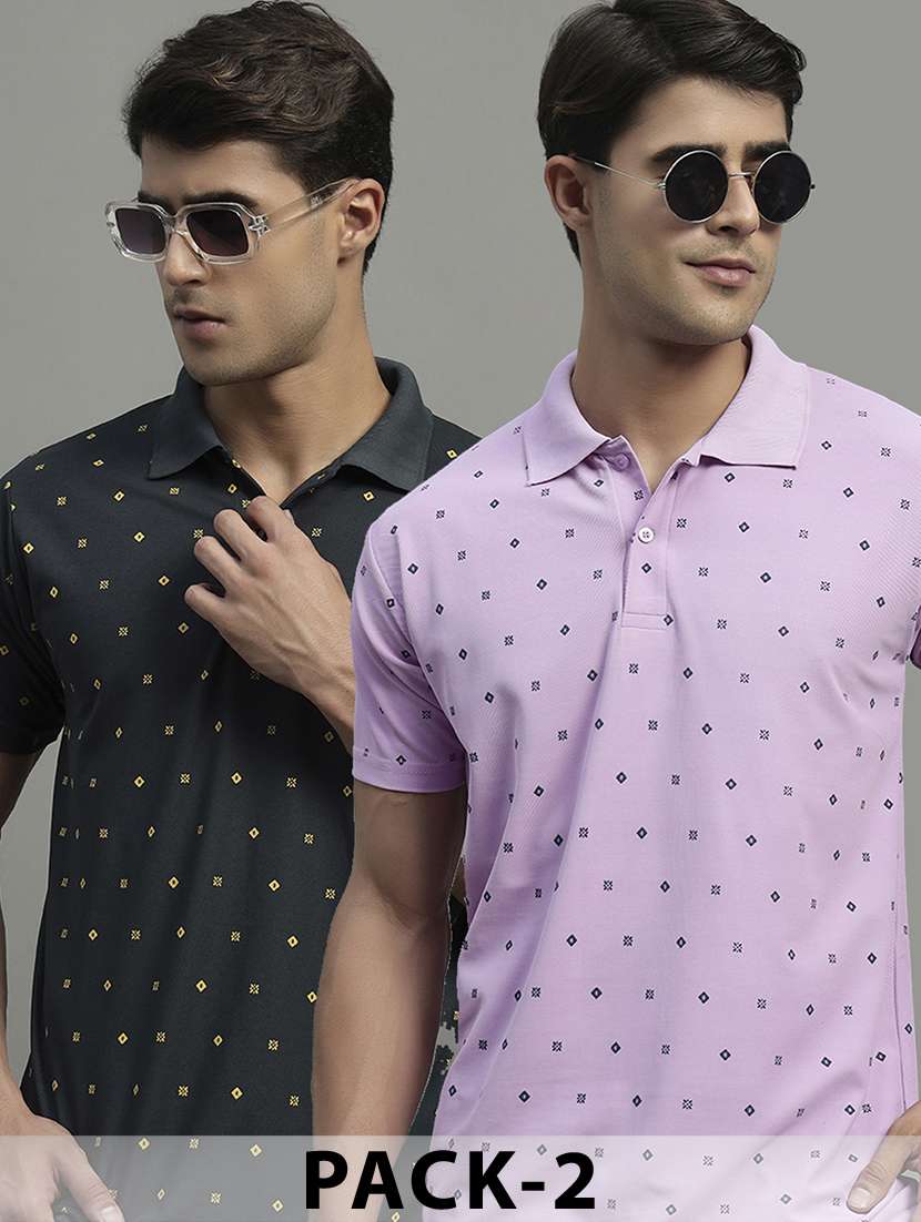 men pack of 2 short sleeve regular fit polo t-shirt - 22052899 - Zoom Image - 0